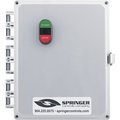 Springer Controls Co NEMA 4X Enclosed Motor Starter, 26A, 3PH, Separate Coil Voltage, Start/Stop, 250-500V, 24-29A AF2606P2M-4K